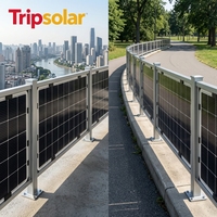 Support de montage vertical réglable pour panneaux solaires, installation sécurisée sur les clôtures routières, les cours et les balcons