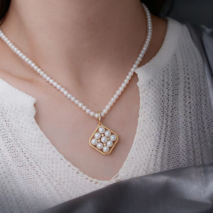 31436 Accesorios de Perlas DIY, Colgante de Plata S925, Soporte Vacío para Múltiples Cuentas de 5-6mm, Estilo Religioso, Colgante de Moda para Collar - Product Image 2