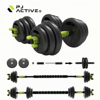 PINJIAN Équipements de Gym Haltères en Caoutchouc Ajustables Rapidement Haltères Multi-Poids de Fitness 20 kg