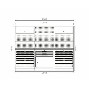 Banco de trabajo de eficiencia de calidad profesional SRM 2,6 M Composición diseñada para soportar un uso pesado - Product Image 2
