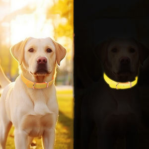Kalung Anjing ramah kulit, mode reflektif persediaan hewan peliharaan kalung tahan air dapat disesuaikan untuk anjing besar gesper logam - Product Image 2