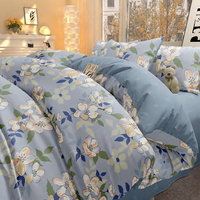 Ensemble de literie 4 pièces en tissu 100% coton, impression numérique, pour la maison et l'hôtel, plusieurs motifs disponibles, draps imprimés