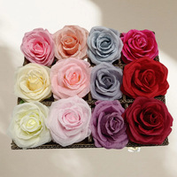 Direktverkauf ab Werk Hochwertige Simulierte Hochzeits-Kunstrosen Seidenblumen Rosenkopf-Serie Materialien für Blumenarrangements
