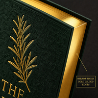 Impression de livre de recettes en édition spéciale personnalisée, couverture rigide, étui de protection, dorure à chaud, tranche de livre pulvérisée, livre de cuisine fantastique