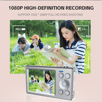 Cámara de Video Portátil HD 4K de 48MP con Zoom Digital 16X para Niños, Pantalla Dual de 2.8+1.4 Pulgadas, Grabación Instantánea, Admite Captura