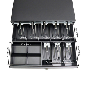 8 Bill 4 Bandejas para monedas Cajón de efectivo con ranura para medios para recibos Cheques Sistema POS Supermercado <span class=keywords><strong>Restaurante</strong></span> Venta al por menor - Product Image 2