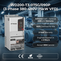 Variateur de fréquence robuste HYTECON WD200-T3-075G/090P 75kW 90kW triphasé 380V 480V pour moteur AC 100HP 125HP