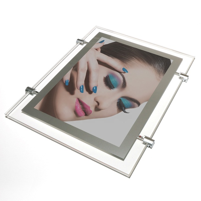 A3 Crystal LED Light Box for Indoor Display 12V Power with Rectangular Acrylic Material for Real Estate Window Advertising