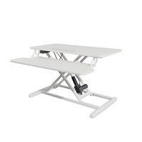 Convertisseur de bureau électrique réglable en hauteur AUKI, rehausseur assis-debout de 800 mm pour poste de travail ergonomique au bureau et à domicile