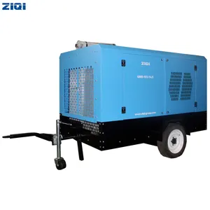 Advanced Technologically Equipments 150 Hp Single Stage Air Diesel Portable Compressor With Air-cooled For Industry