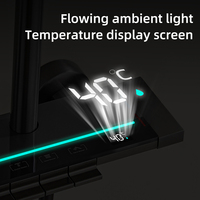 Système de douche intelligent 4 fonctions, eau chaude et froide, affichage numérique LED, lumière ambiante, pistolet de pulvérisation, ensemble de douche pour salle de bain d'hôtel, alliage d'aluminium