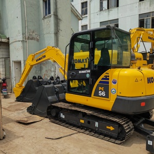 Mini-excavatrice Komatsu PC56 d'occasion, modèle 2023, 5,3 tonnes, équipement de construction sur chenilles hydraulique, composants de moteur essentiels 90 % NEUF - Product Image 1