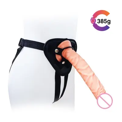 Produk mainan seks Dildo tali 2019 melar padat elastisitas dapat disesuaikan simulasi Dildo Penis untuk wanita Lesbian