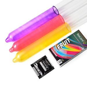 Préservatifs Recare Color Plain Fruit Flavor 0,06 mm ultra fins, 3 couleurs, 12 pièces par boîte, vente en gros - Product Image 6
