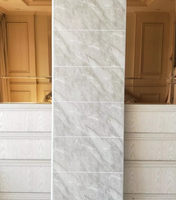 Le plastique de panneau de mur de PVC de largeur du poids léger 60cm profile la série de Tuile-regard imperméable