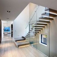 DAIYA 304 s. s En Acier Inoxydable Balustrade d'intérieur de Balustrade En Verre D'escalier Escaliers bricolage flottant escalier escaliers tuiles d'étape