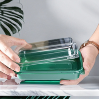 Contenants d'emballage en plastique PET de qualité alimentaire jetables personnalisés pour biscuits, gâteaux, pâtisseries, sushis, salades avec couvercle