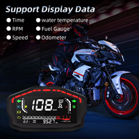 Compteur de vitesse universel 2,4 cylindres pour moto, compteur kilométrique numérique, affichage de la température de l'eau, du niveau de carburant et du régime moteur pour Kawasaki pour Suzuki