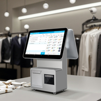 Terminal de paiement de caisse enregistreuse à double écran intelligent Win-dows 10/11/Android/Linux de 15.6 pouces vente en gros