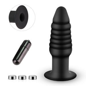 Kostenlose individuelle Schachtel - 10 Frequenzen Vibration Analsecke Sicherheit Silikon Po weibliches Masturbationswerkzeug Prostata-Massagegerät erotische Spielzeuge - Product Image 5