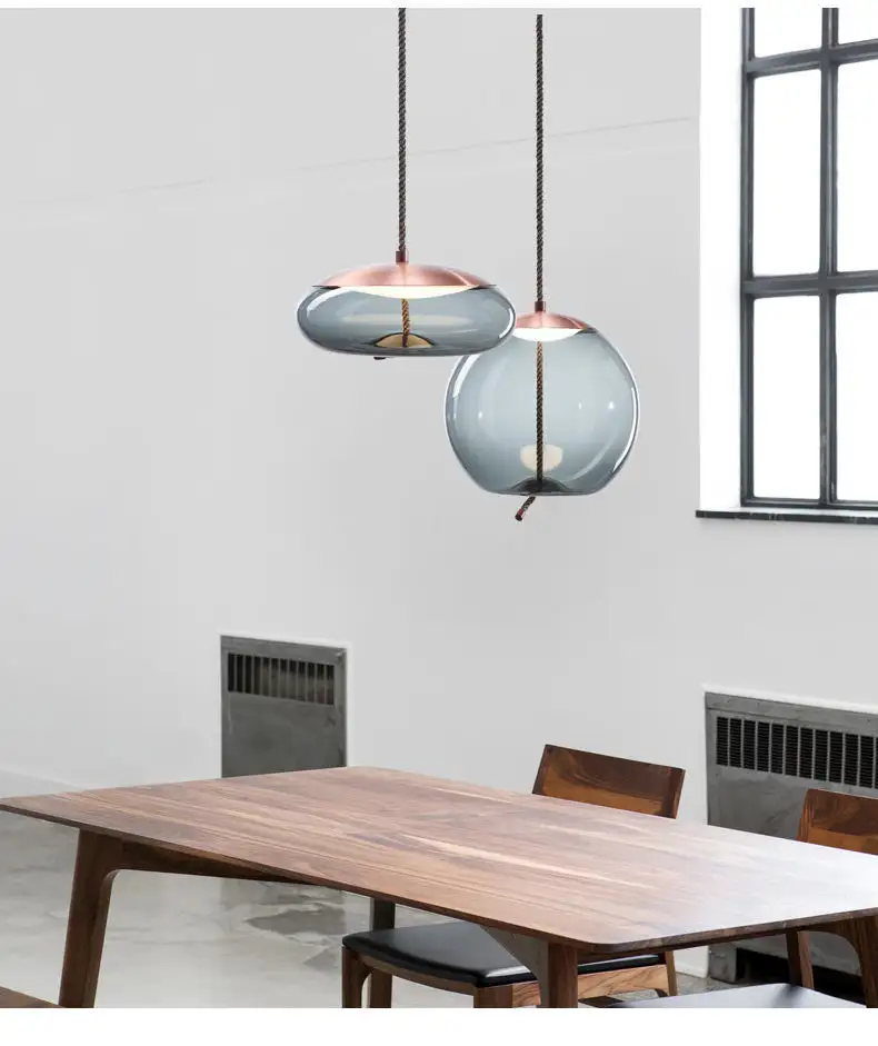 Globe arredo industriale apparecchi di illuminazione a LED cucina ristorante nordico moderno pendente in vetro lampadario luce a sospensione