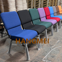 Chaise d'église, d'auditorium ou de théâtre sud-coréenne professionnelle, rembourrée, empilable, en tissu moderne, d'occasion