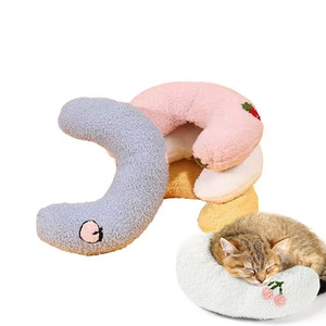 Mèo Đồ chơi gối hình chữ U gối con chó mèo gối sang trọng vật nuôi đồ chơi - Product Image 1