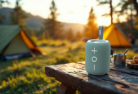 Enceinte Bluetooth Tribit Stormbox Mini Plus haute puissance, 12h d'autonomie, éclairage LED coloré, étanche IPX7, liaison TWS, pour extérieur