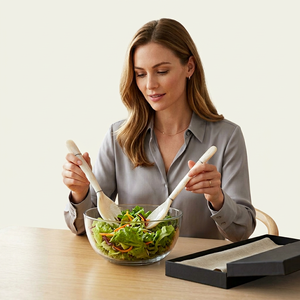Resin <b>Salad</b> Servers Set Eco-Friendly Dishwasher Safe Manual <b>Salad</b> <b>Tools</b> - Product Image 1