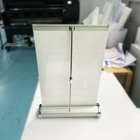 Supports de bannières enroulables de bureau en alliage d'aluminium, mini A3 A4, petits supports de bannières enroulables de table