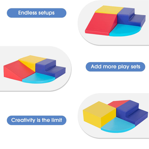 Fabricant asiatique Jouet pour enfants Blocs de mousse colorés Ensemble de jeu Jouets d'intérieur pour bébés pour ramper et glisser Escalade d'angle souple - Product Image 3