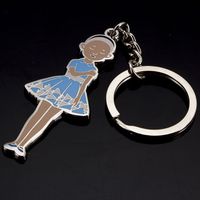 Porte-clés en métal personnalisé, porte-clés personnalisé avec personnage de poupée pour les cadeaux de fête à thème et les souvenirs d'événements caritatifs