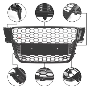 Hot Car <span class=keywords><strong>A5</strong></span> S5 a nido d'ape griglia anteriore a rete sportiva stile RS5 cofano paraurti anteriore griglia nera per <span class=keywords><strong>Audi</strong></span> <span class=keywords><strong>A5</strong></span> S5 <span class=keywords><strong>2008</strong></span> 2009 2010 2012 2011 - Product Image 3