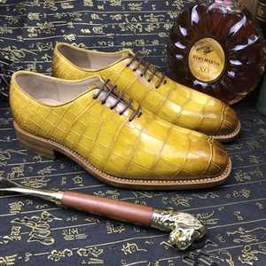 Мужские классические туфли Goodyear из натуральной кожи высшего качества: деловые туфли из крокодиловой кожи, роскошные туфли из кожи аллигатора для мужчин - Product Image 4