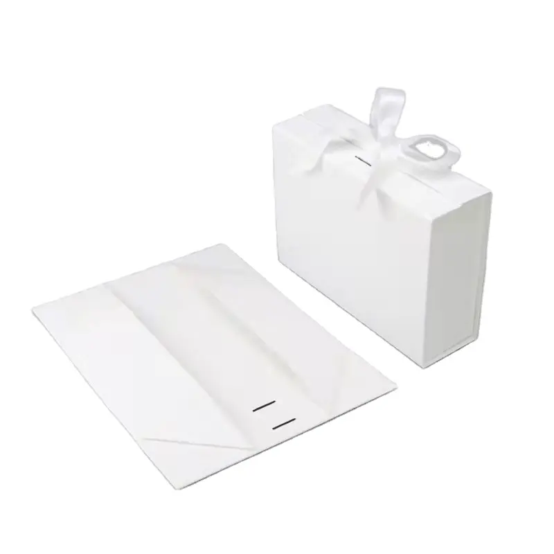 Scatole pieghevoli magnetiche di vendita calda RTS DDP con nastri scatole regalo di lusso pieghevoli per confezioni regalo scatole di imballaggio di carta per vestiti