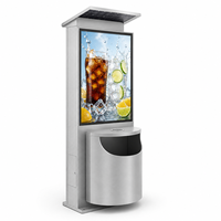 Poubelle intelligente extérieure durable personnalisée avec capteur de niveau de remplissage et indicateur LED