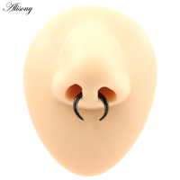 2 Piezas de Expansores de Oreja en Forma de C de Acero Inoxidable, Estilo Cuerno de Búfalo, para Septum, Tragus, Cartílago, Regalo de Boda, Fiesta