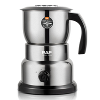 Molino de Especias y Frutos Secos Automático Lavable RAF, Molinillo de Granos de Café de 4 Cuchillas, Molinillo Eléctrico de Acero Inoxidable de 500 ml con Mango