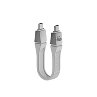 Câble court de 16cm pour Thunder 4 80Gbps 240W PD 3.1 Câble USB4 Type-C Câble USB C pour téléphone portable à charge rapide avec écran Gen3 8K