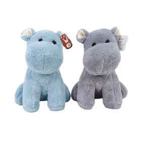 Mainan mewah A03671 mesin cakar Hippopotamus kecil boneka hewan 24cm hadiah ulang tahun hadiah Natal