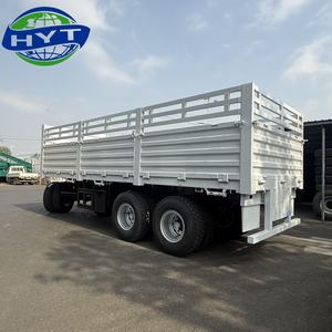 Lage Prijs 3-assige Dieplader Met Volledige Vrachtwagen Kant Dump Hek En Trekstang Sleepwagen Voor Vrachtvervoer - Product Image 4