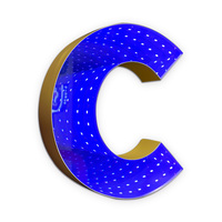 Letras de Espejo Infinito LED 3D Personalizadas, Letreros Luminosos de Acrílico Neón para Negocios, Logotipos Artísticos para Oficinas, Tiendas, Empresas, Decoración, Transformador