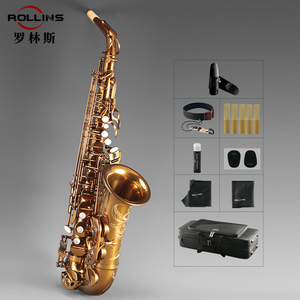 Instruments de musique Haute F #   Saxophone <span class=keywords><strong>alto</strong></span> Eb Key Golden Lacquer, le son est magnétique et chaud, 9902 - Product Image 1