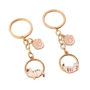 Llavero con Diseño <span class=keywords><strong>de</strong></span> Gatos Perezosos <span class=keywords><strong>de</strong></span> Dibujos Animados, Colgante <span class=keywords><strong>de</strong></span> Regalo, Adorable Llavero <span class=keywords><strong>de</strong></span> Gatitos, Accesorios <span class=keywords><strong>de</strong></span> Llavero Dorado - Product Image 2