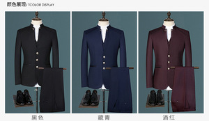 <span class=keywords><strong>Costume</strong></span> <span class=keywords><strong>homme</strong></span> 3 pièces, <span class=keywords><strong>style</strong></span> actuel, design rayé, coupe slim, pour affaires - Product Image 4