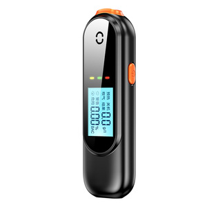 Mini Breathalyzer Digital Alcohol <b>Tester</b> With Voice Alert And Led Display For Driving Safety Black Color - Product Image 2