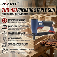 Agrafeuse pneumatique pour tapisserie 22GA série 71 pour la fabrication et la réparation de meubles, la décoration de cadres photo, agrafeuse à air pour bois avec fil fin de 4 à 16 mm