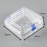 Fournitures de laboratoire dentaire Boîte à couronne à membrane en plastique transparent 1 pouce 2 pouces 3 pouces 4 pouces