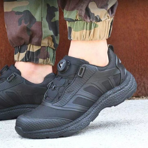 Zapatos de Senderismo para Hombre, Negros, Ultraligeros, Antideslizantes, Transpirables, con Hebilla Automática, para Montañismo, Entrenamiento, Resistentes al Desgaste, Tacón Bajo - Product Image 2