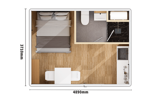 Casa Modulare di Lusso con Angoli Arrotondati, Biblioteca Privata, Rifugio Prefabbricato, Cabina Quattro Stagioni Antivento e Impermeabile, Casa Mobile ADU - Product Image 2